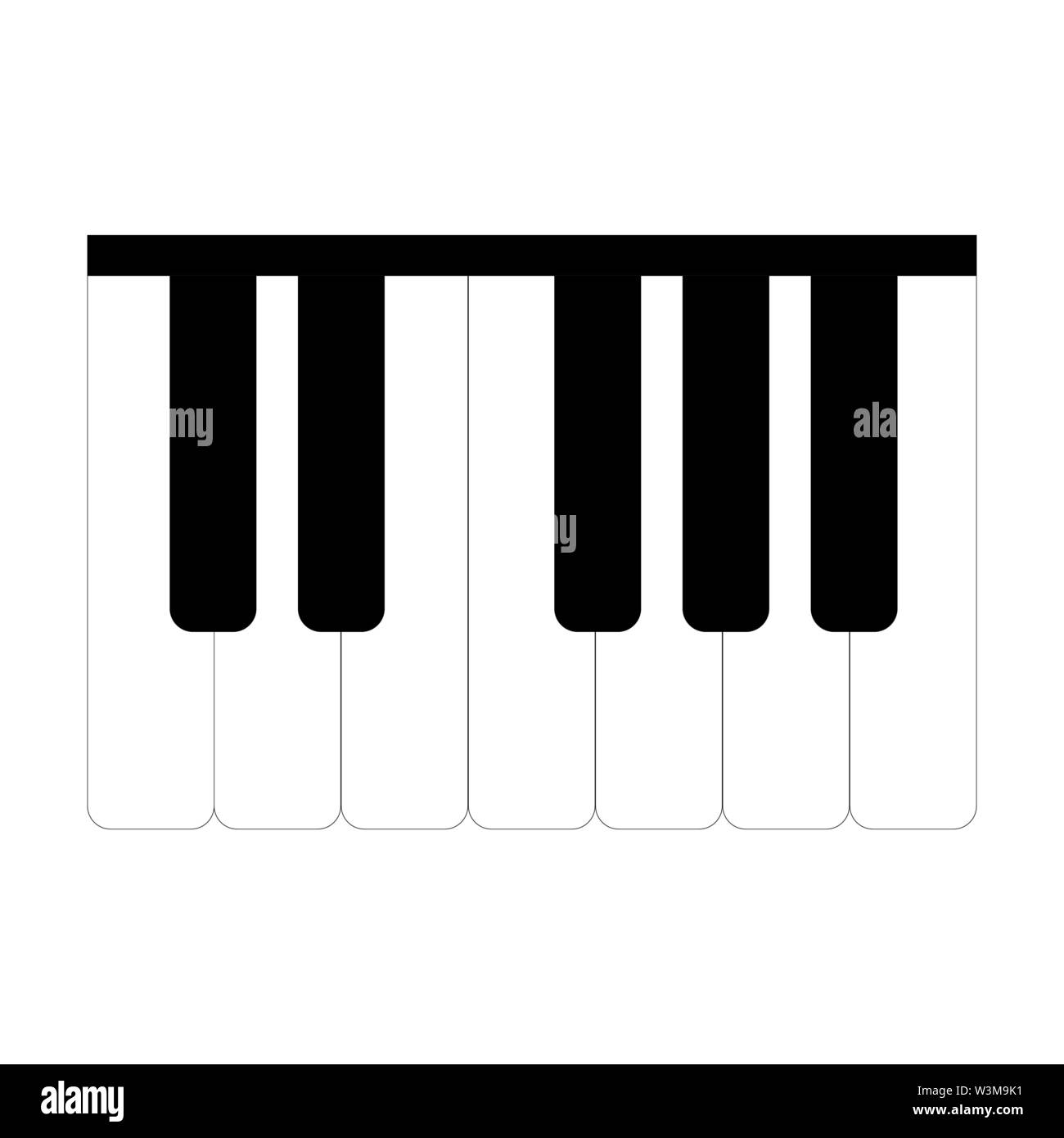 Piano Keys Icon Vector Illustration.Vector illustration EPS10 Stock Vector