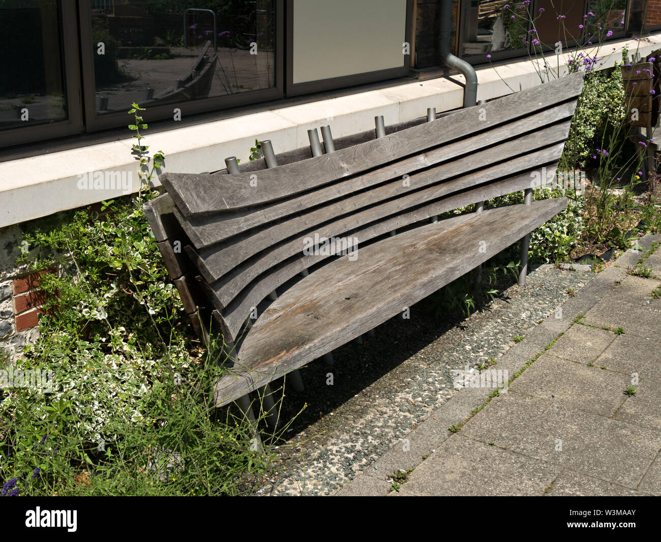 Unusual Wooden Bench Stock Photos Unusual Wooden Bench Stock