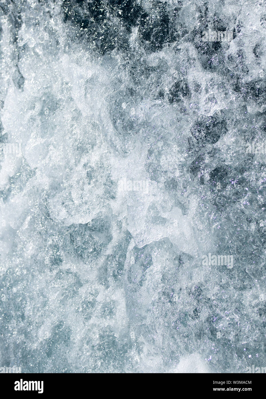 Simple blue end white water wave background Stock Photo
