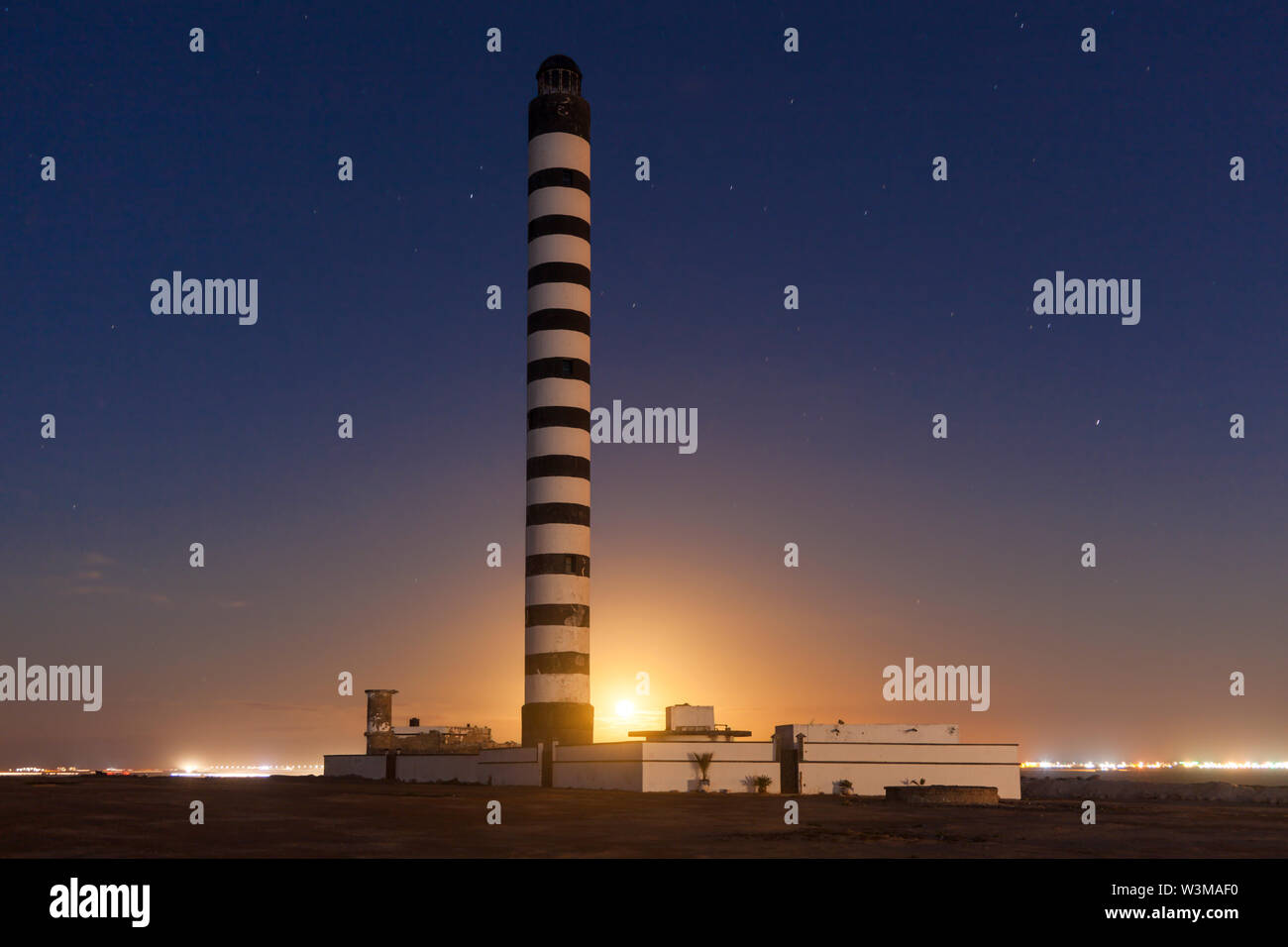 Lighthouse in Dakhla, Morocco Stock Photo