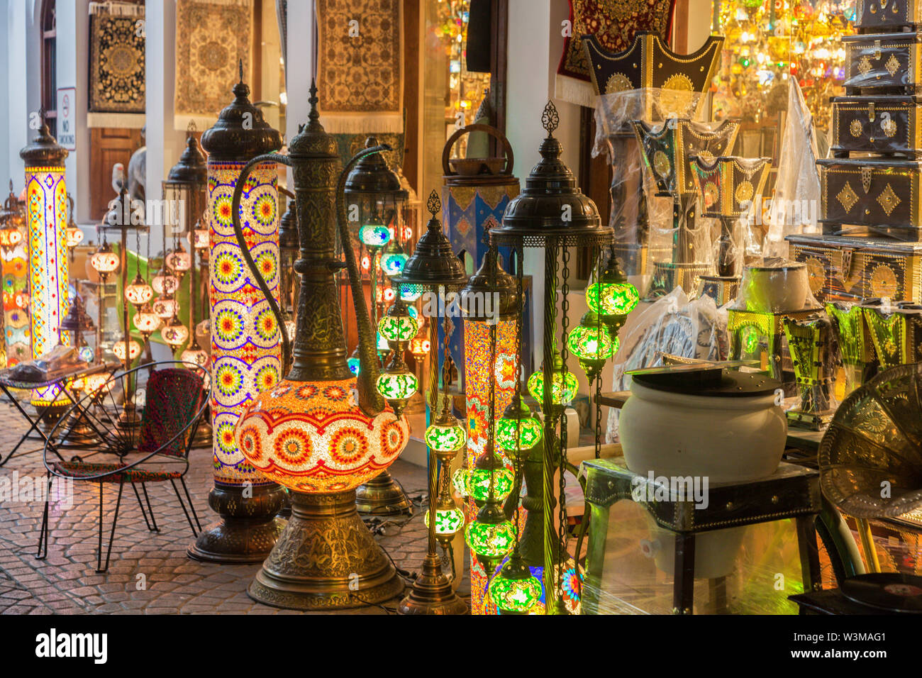 Lanterns at market in Manama, Bahrain Stock Photo