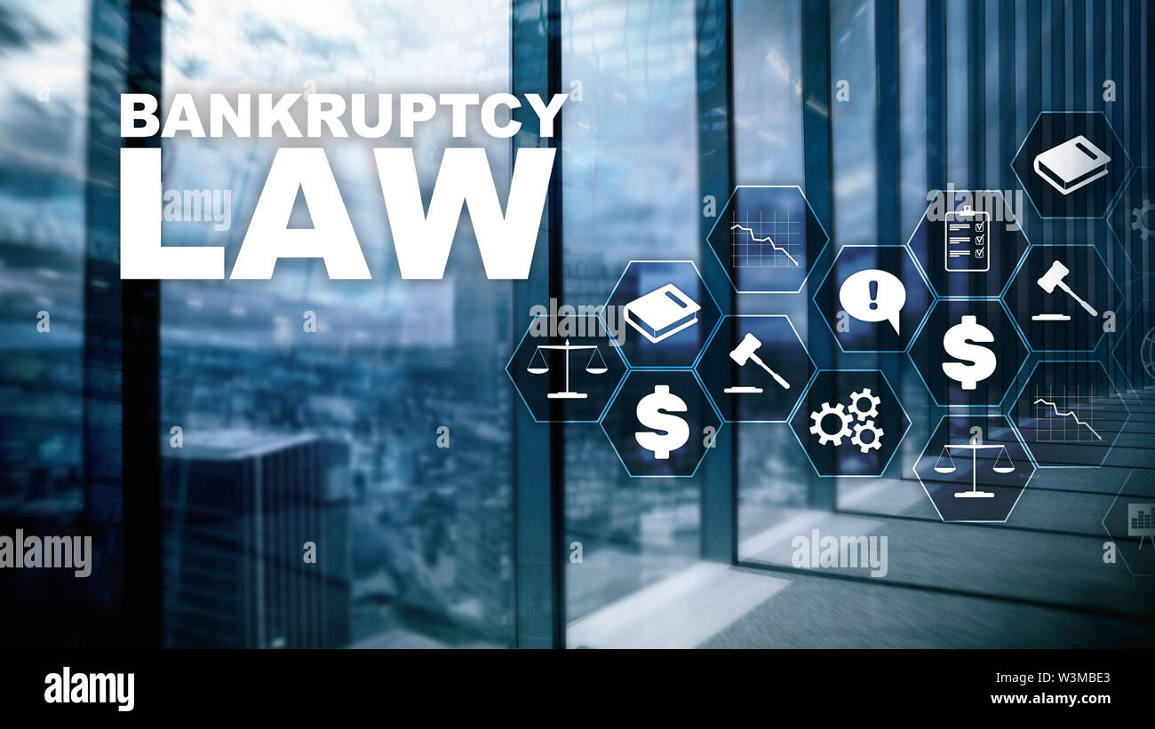 Bankruptcy law concept. Insolvency law. Judicial decision lawyer