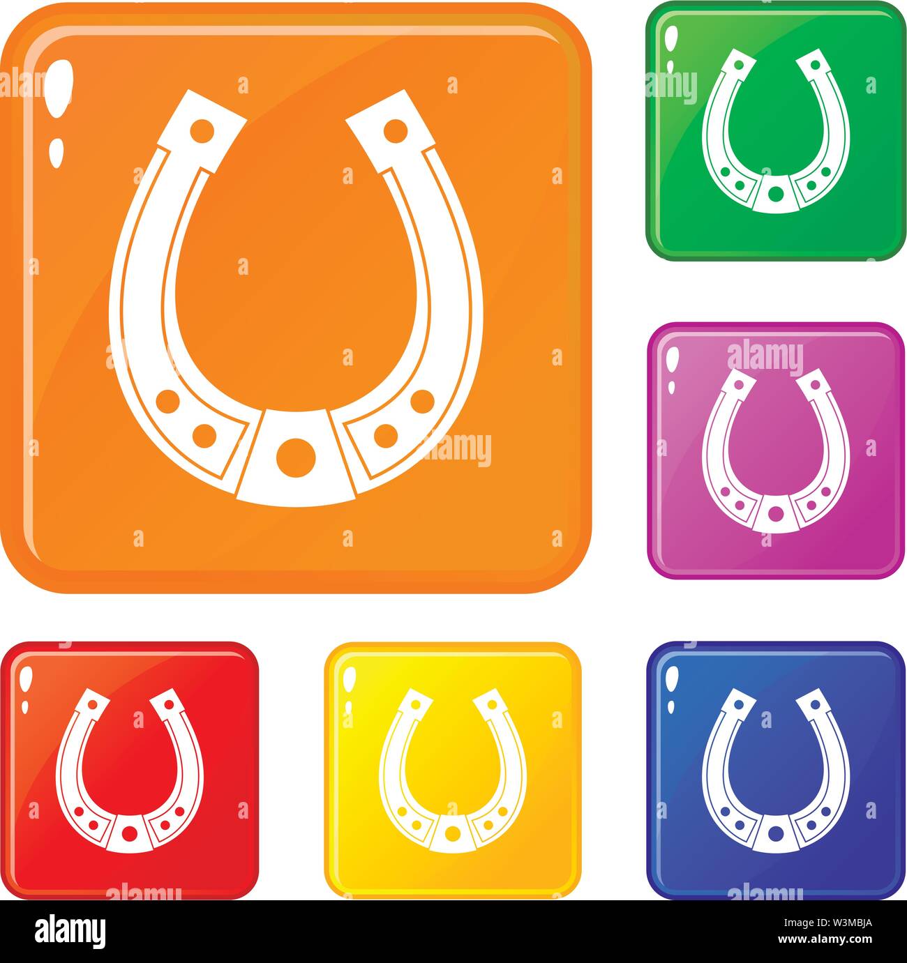 Horseshoe icons set vector color Stock Vector Image & Art - Alamy