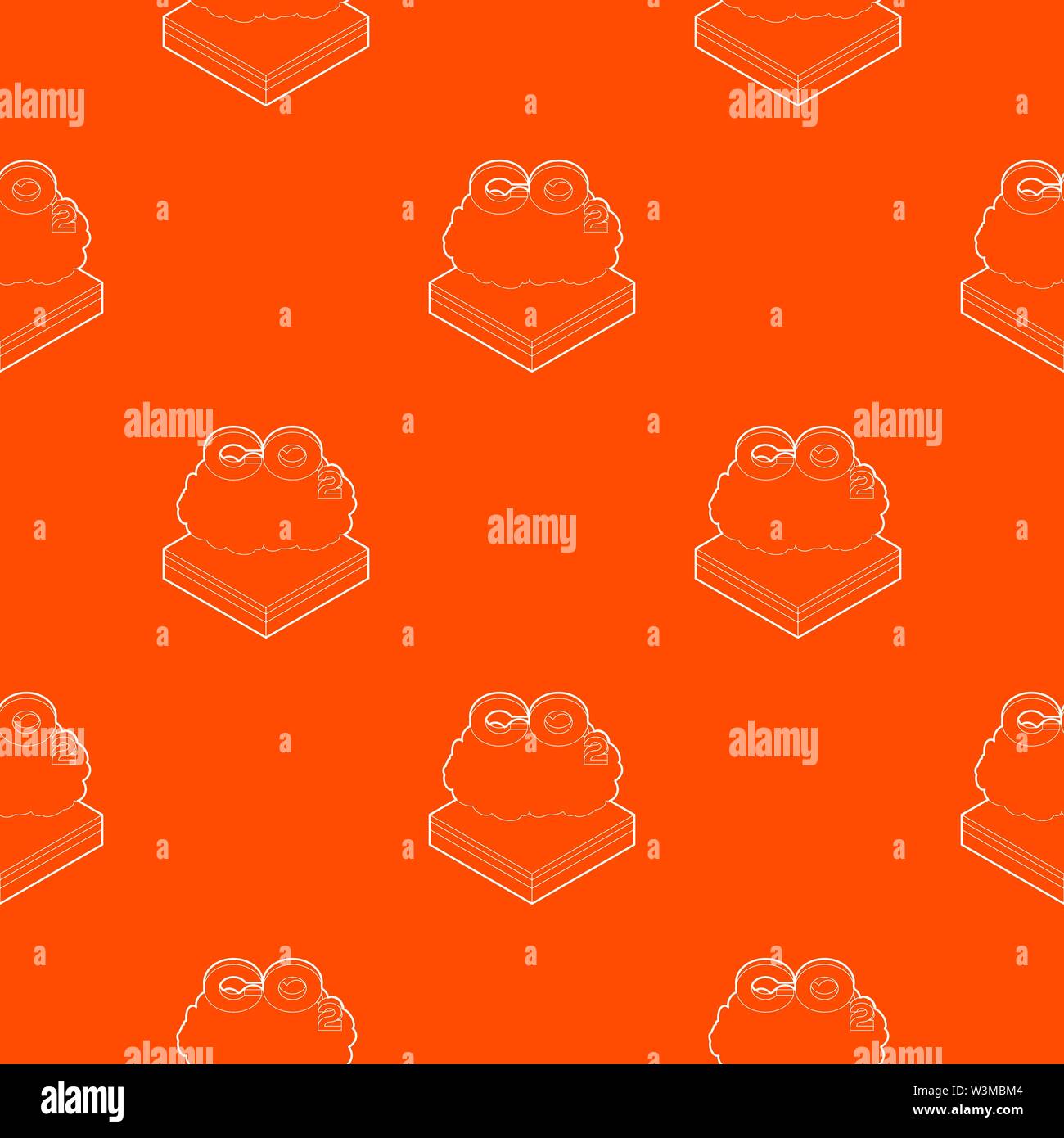 CO2 cloud pattern vector orange Stock Vector