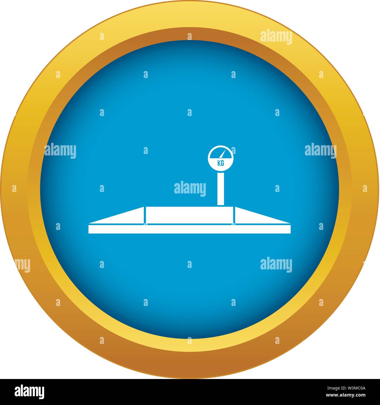 Parking scales icon blue vector isolated Stock Vector