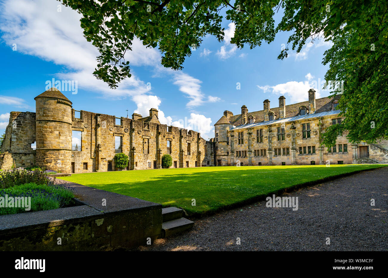 Exterior of Falkland Palace in Falkland, Fife, Scotland, UK Stock Photo