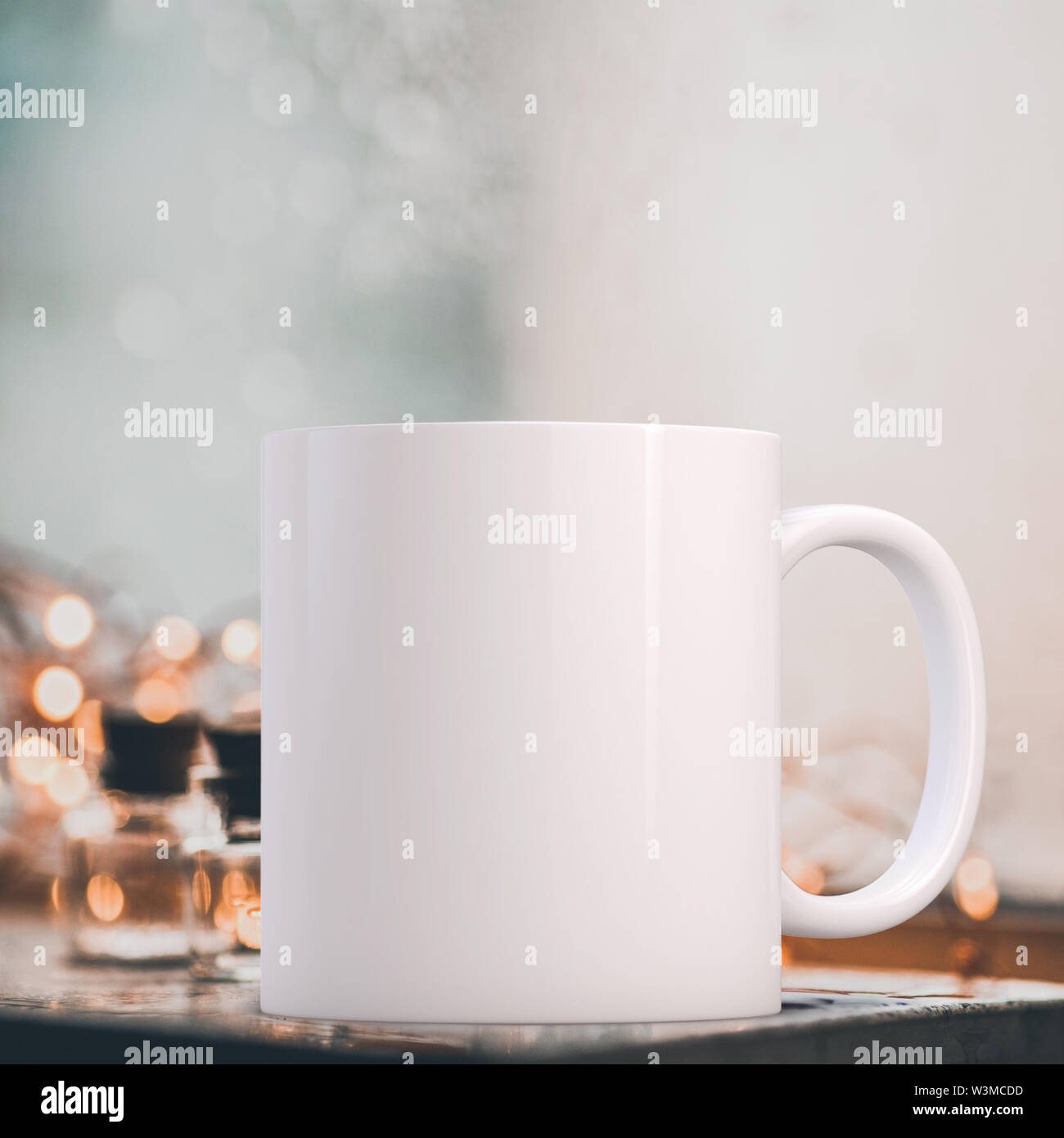 White Mug Mockup. Perfect for businesses selling mugs, just overlay your quote or design on to the image. Stock Photo