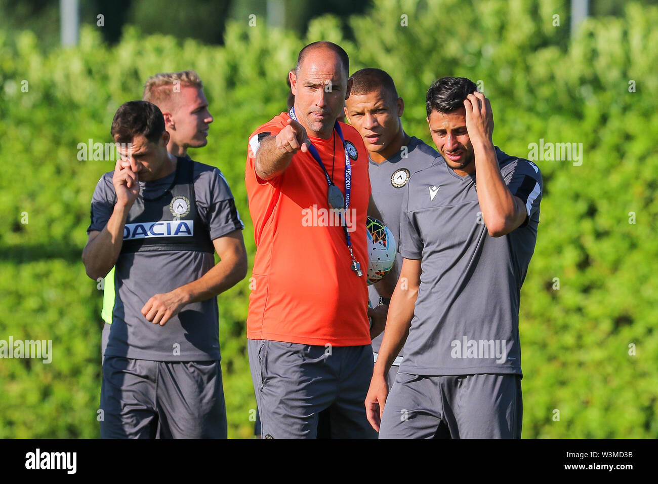 Udine, Italia. 16th July, 2019. Foto Gianpaolo Scognamiglio/LaPresse16/07/2019 Udine ( Italia) Sport Calcio Udinese, allenamento al Centro Sportivo &#x201c;Dino Bruseschi&#x201d; Nella foto: Mato Jajalo, Igor Tudor, Sebastien De Maio, Rolando Mandragora Photo Gianpaolo Scognamiglio/LaPresse July 16th, 2019 Udine ( Italy) Sport Soccer Udinese training In the pic: Mato Jajalo, Igor Tudor, Sebastien De Maio, Rolando Mandragora Credit: LaPresse/Alamy Live News Stock Photo