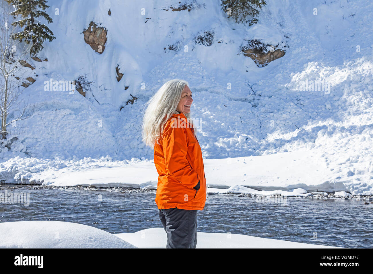 Mature woman winter coat hi-res stock photography and images - Alamy