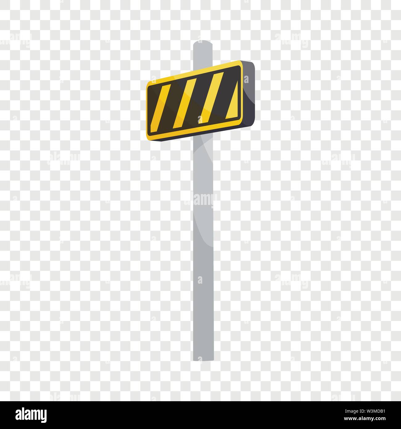 Road sign yellow and black stripes icon Stock Vector Image & Art Alamy