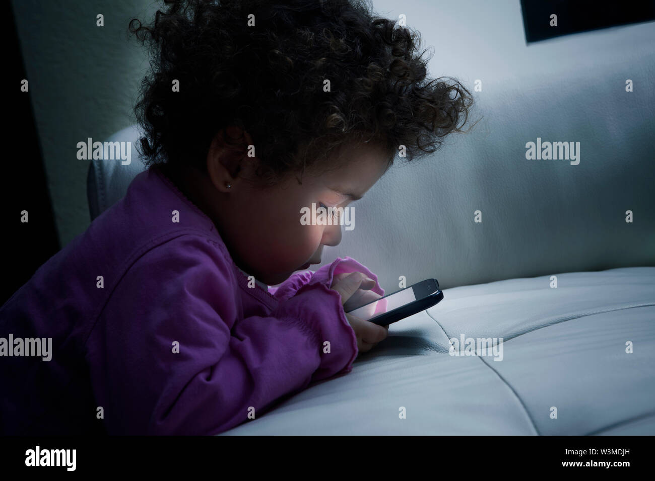 Girl using smart phone Stock Photo