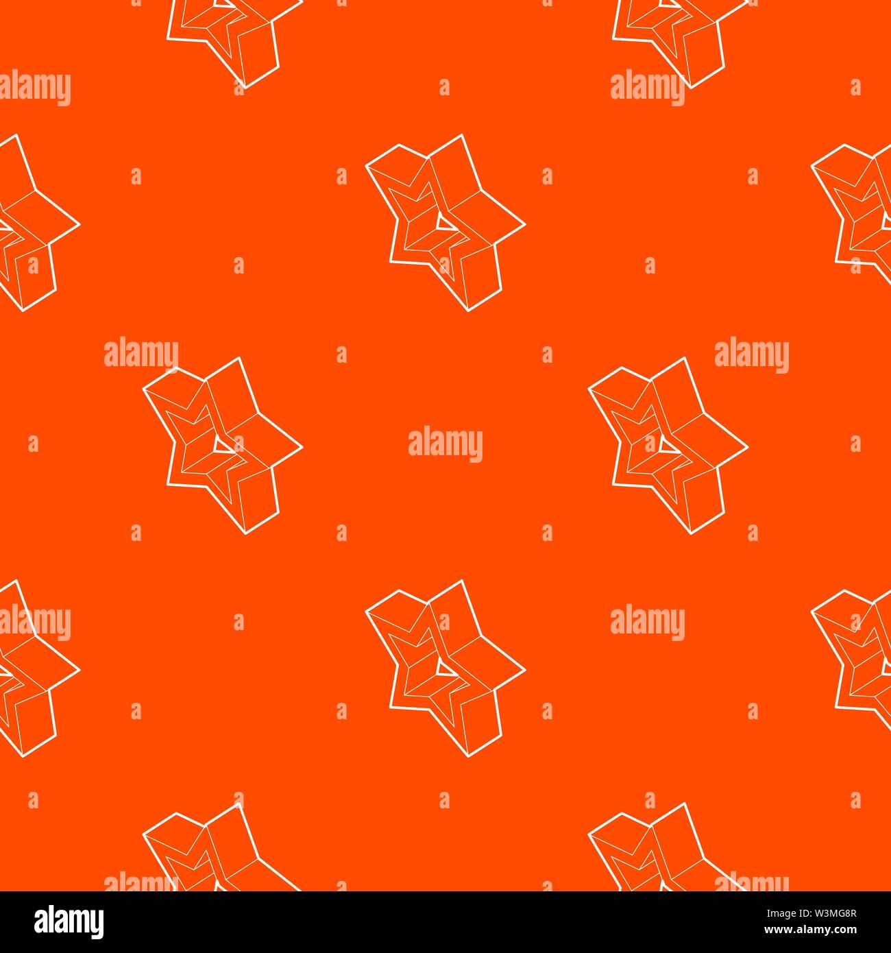Five pointed star pattern vector orange Stock Vector Image & Art - Alamy