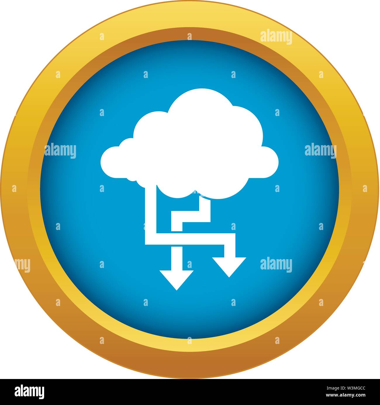 Cloud and arrows icon blue vector isolated Stock Vector Image & Art - Alamy