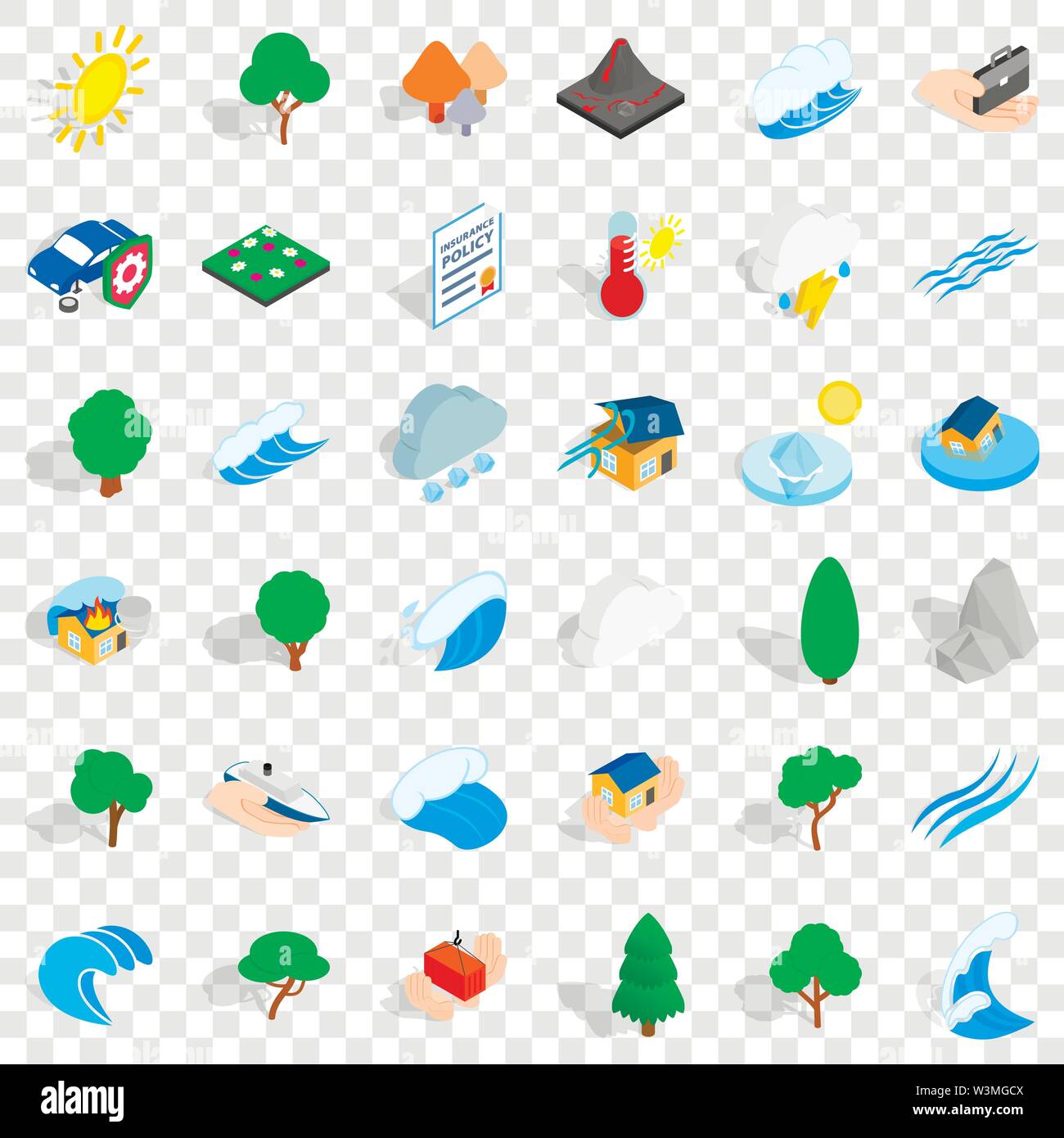 Global warming icons set, isometric style Stock Vector Image & Art - Alamy