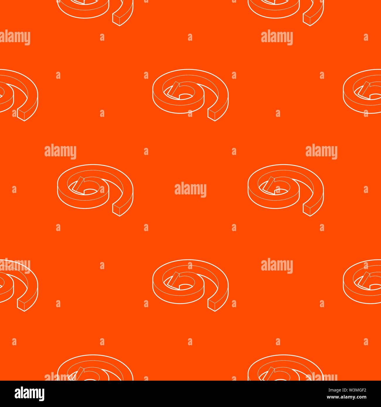 Spiral arrow pattern vector orange Stock Vector