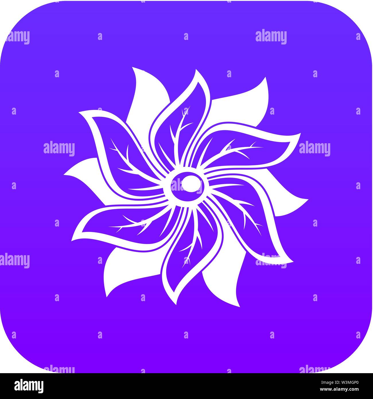 Flower icon digital purple Stock Vector Image & Art - Alamy