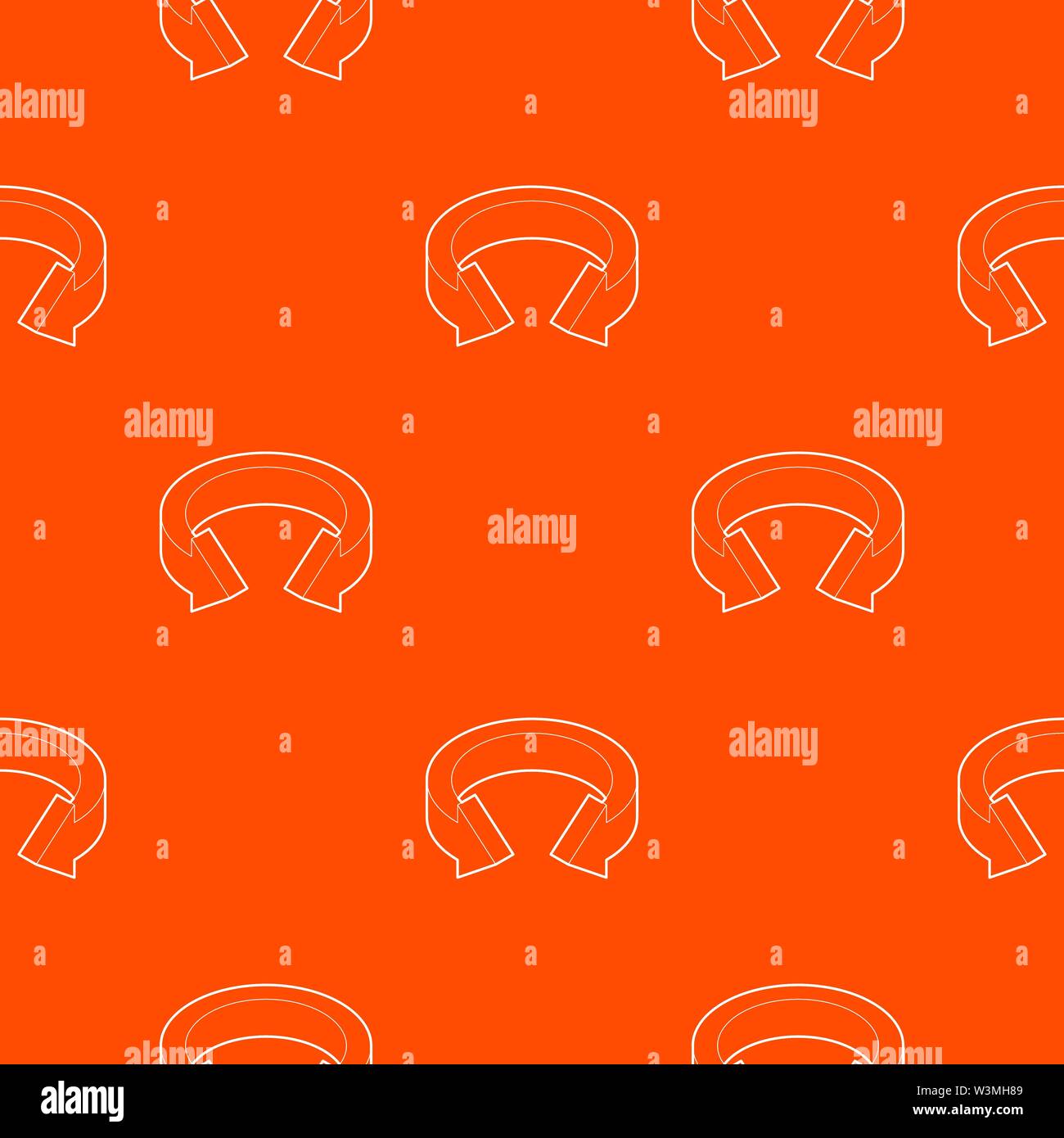 Arrow circle pattern vector orange Stock Vector