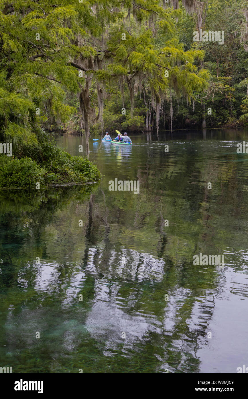 Kayaking on the Silver River in Silver Springs State Park, Florida