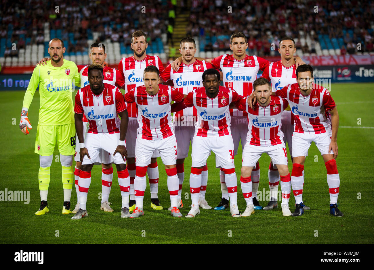 The team of Red Star Belgrade line up Stock Photo