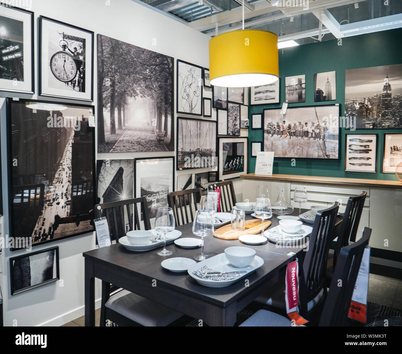 paris france  jun 7 2018 empty dining room example