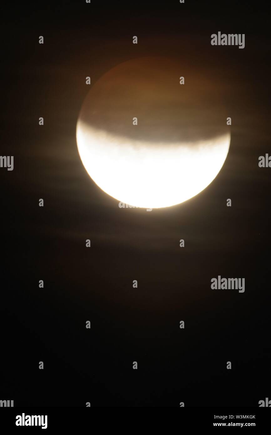 Partial Lunar Eclipse on the 50th anniversary of Apollo 11 Moon Mission ...