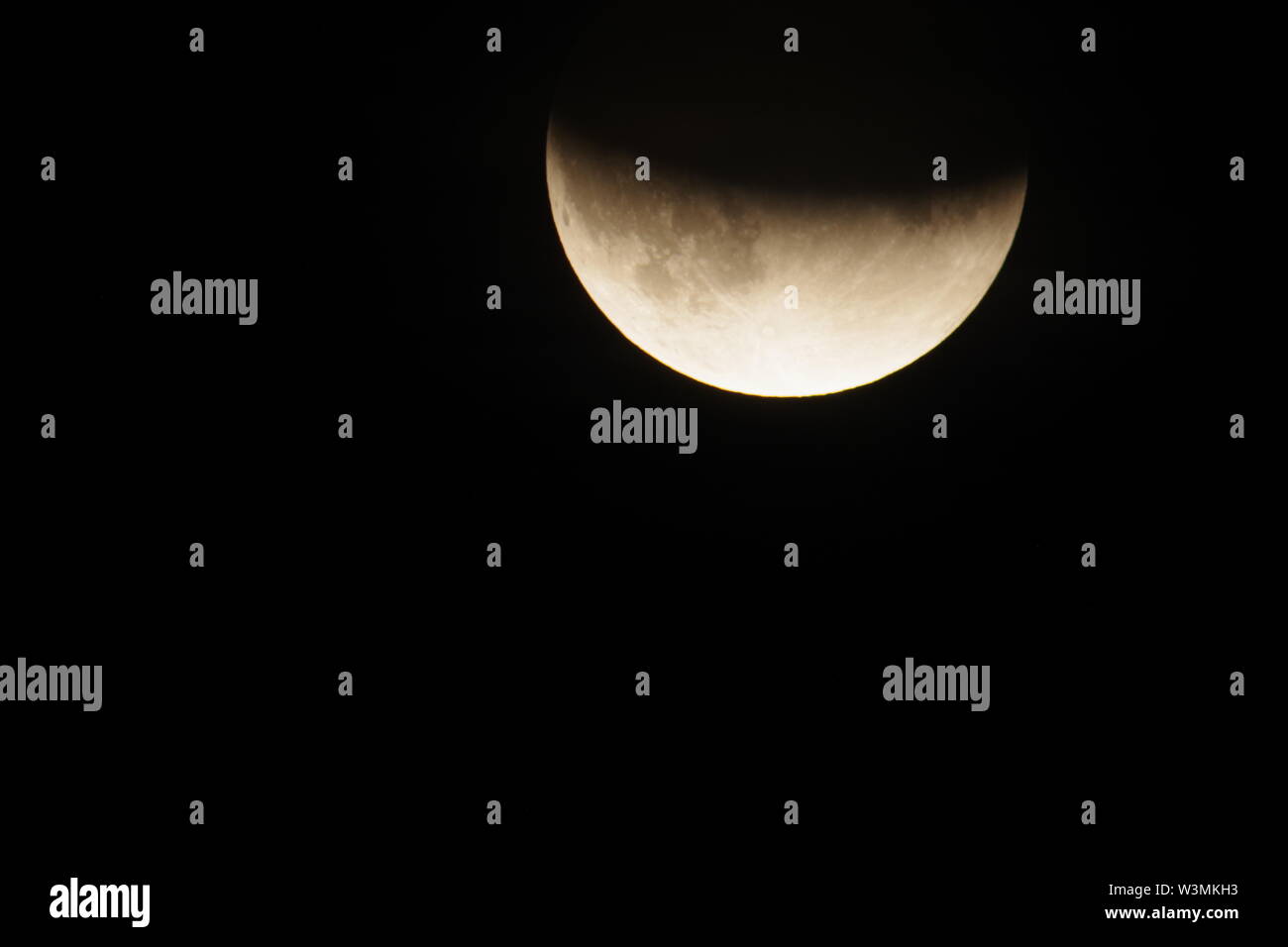 Partial Lunar Eclipse on the 50th anniversary of Apollo 11 Moon Mission ...