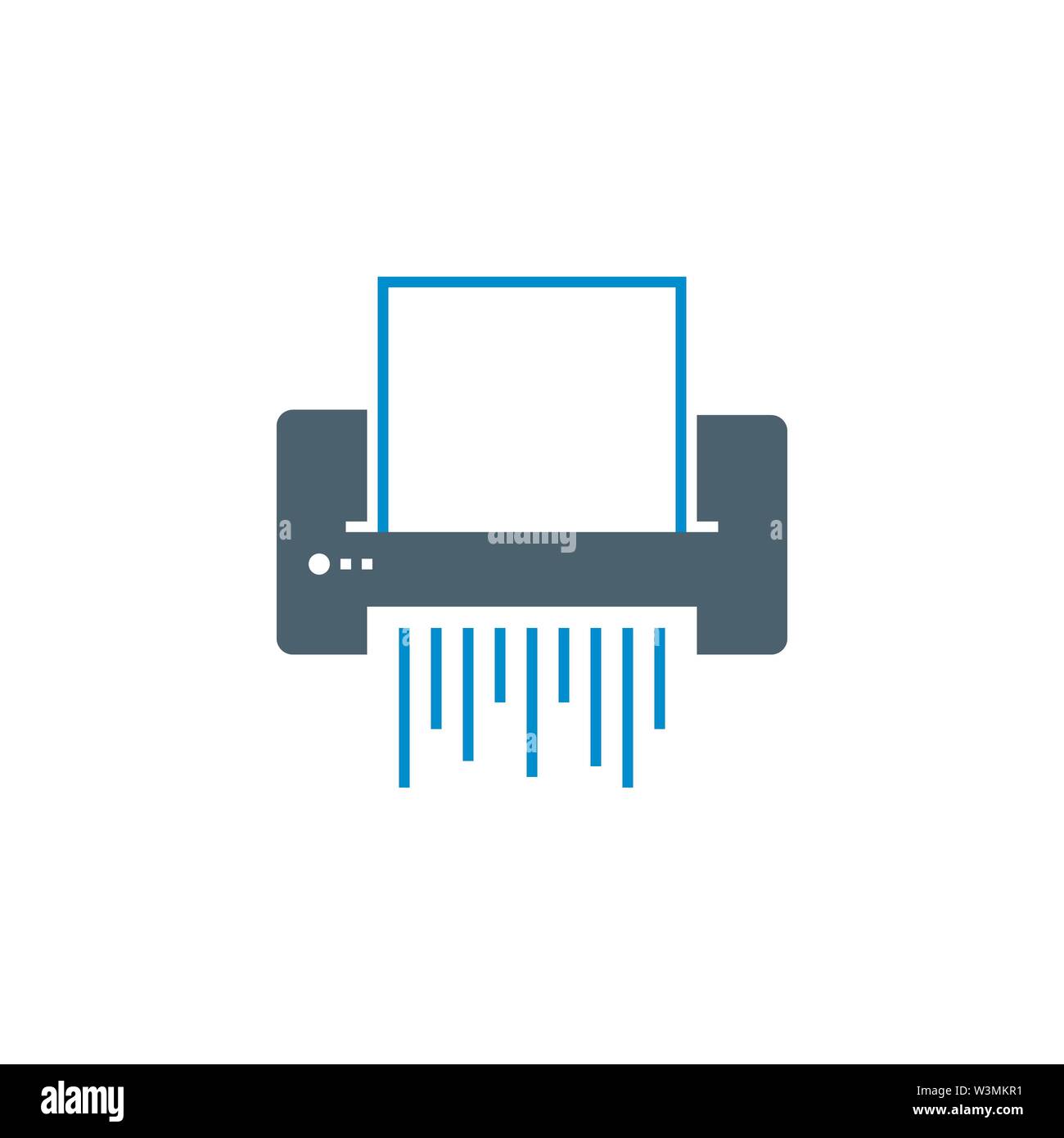 Paper Shredder related vector glyph icon. Stock Vector