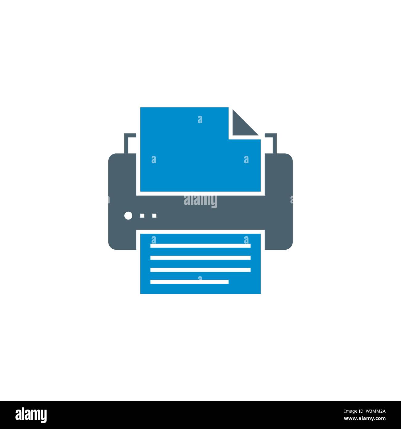 Printer related vector glyph icon. Stock Vector