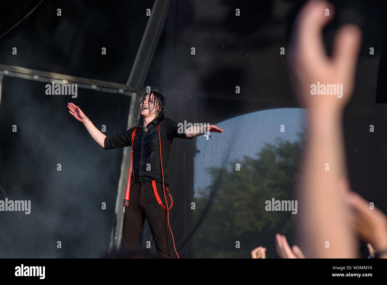 MADRID - JUN 30: As It Is (band) perform in concert at Download (heavy metal music festival) on June 30, 2019 in Madrid, Spain. Stock Photo