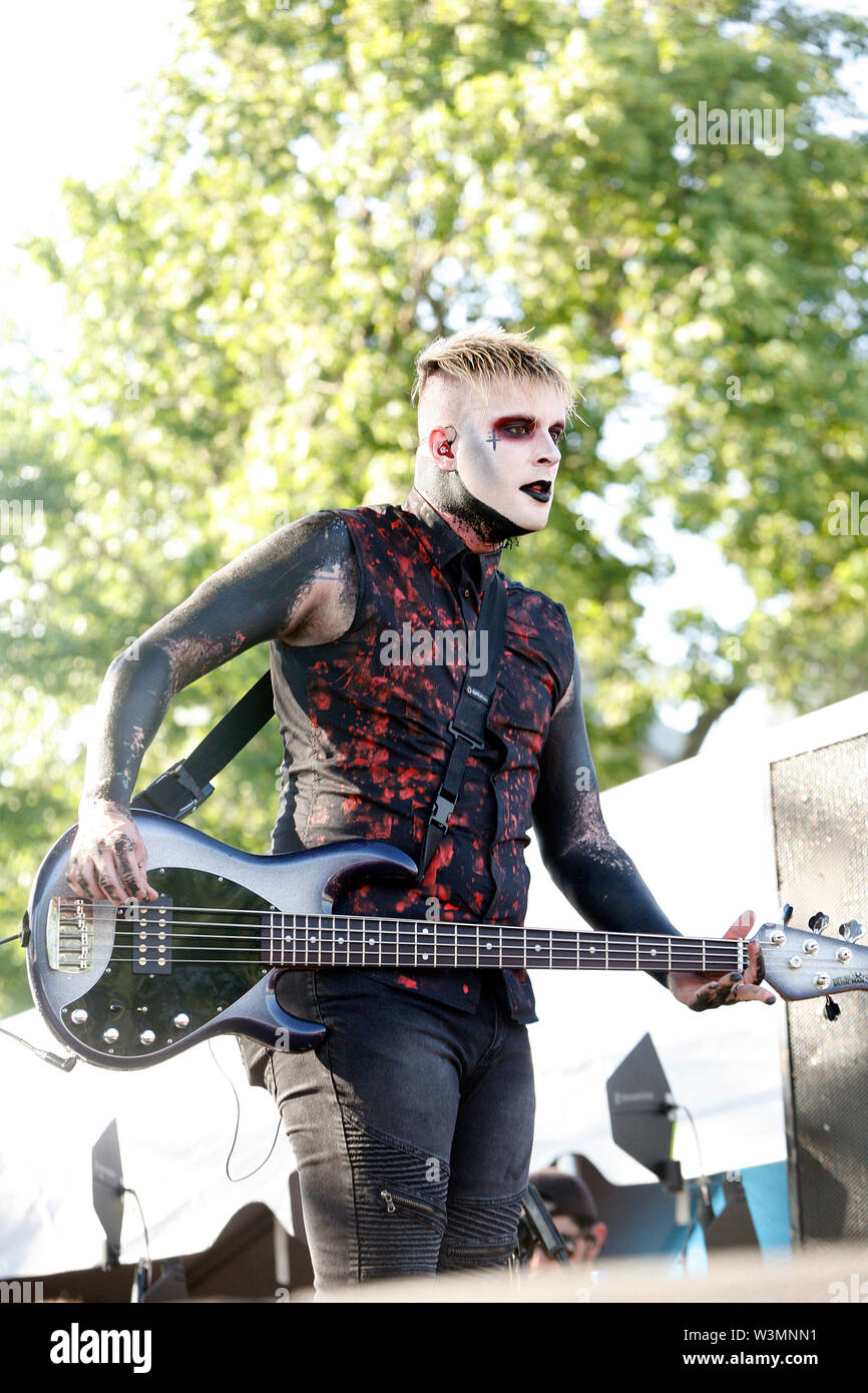 Devin Sola Bass Guitar of Motionless in white performs at