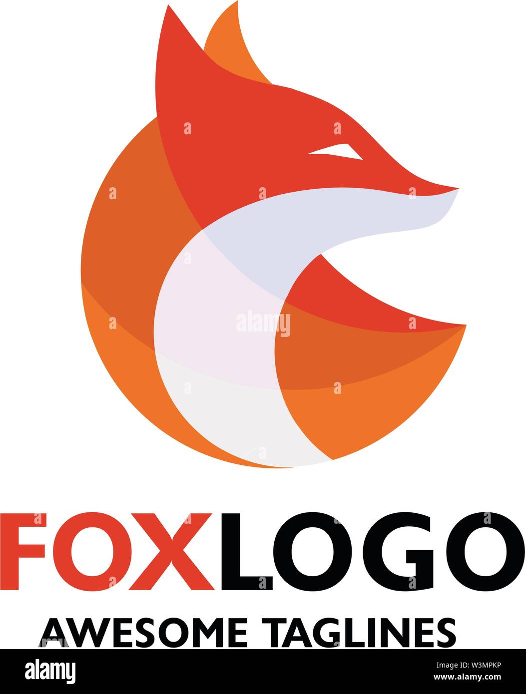 creative colorful Fox point modern logo vector concept element Stock Vector