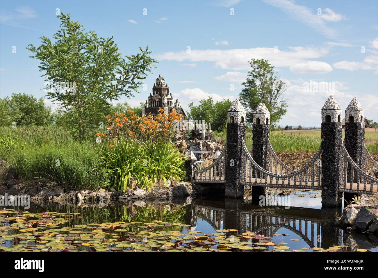 Folk art rock sculpture at Petersen Rock Garden in Redmond, Oregon, USA