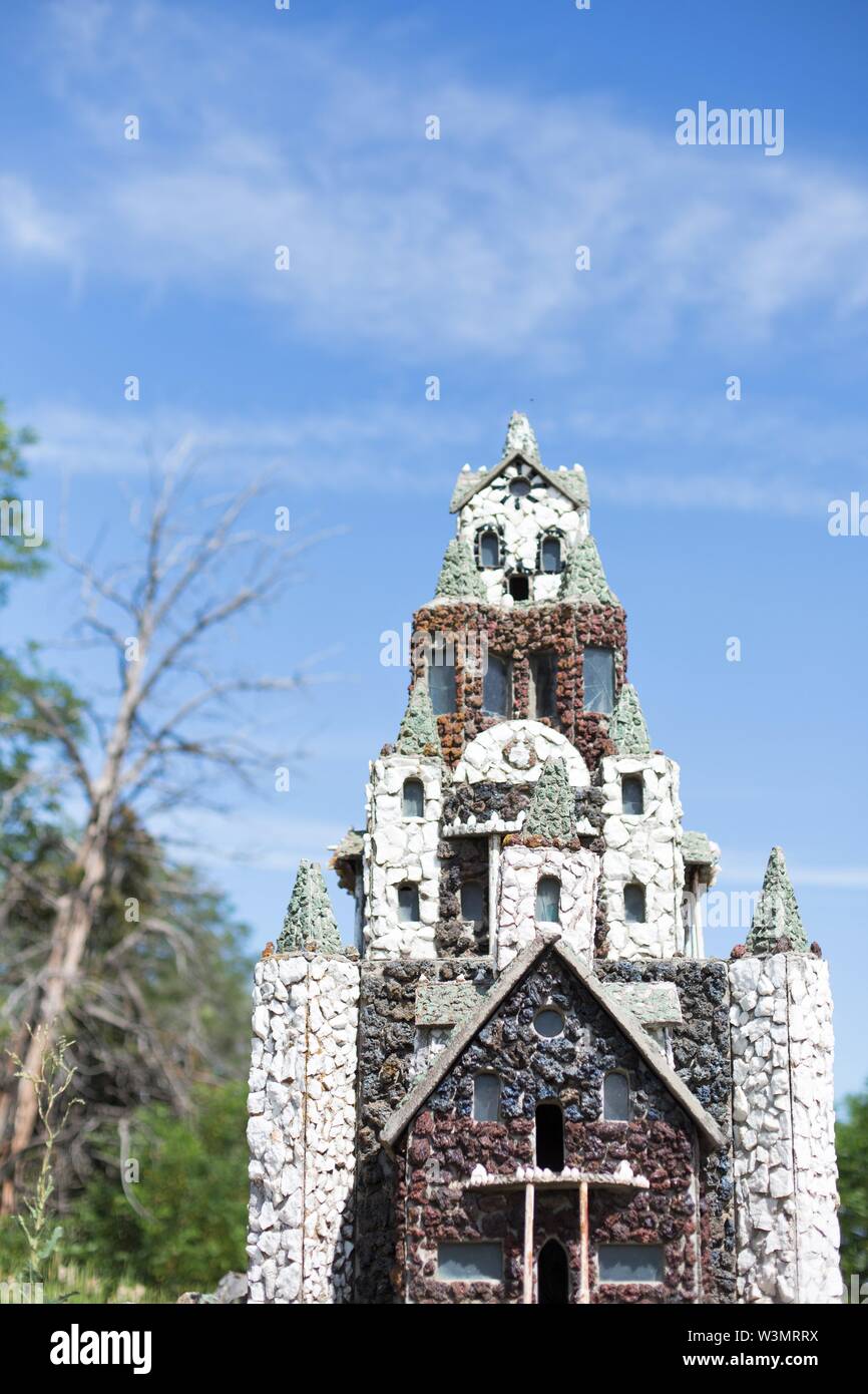 Folk art rock sculpture at Petersen Rock Garden in Redmond, Oregon, USA