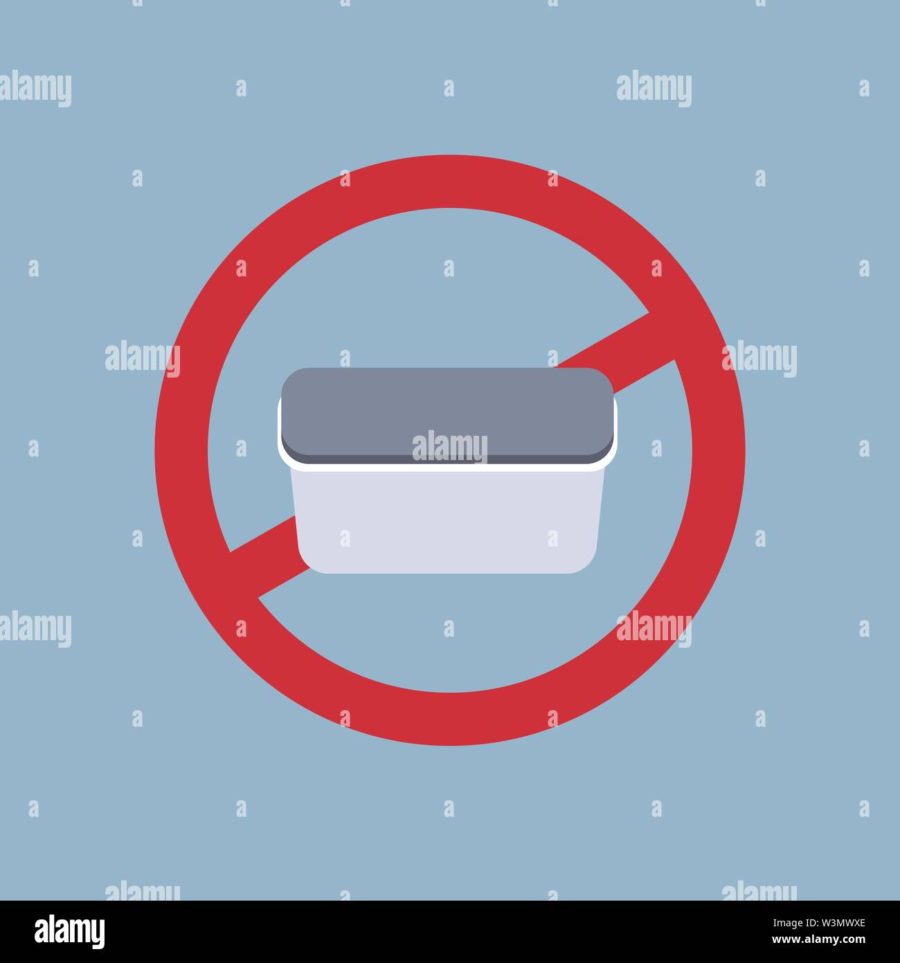 say no to plastic food container poster pollution recycling ecology