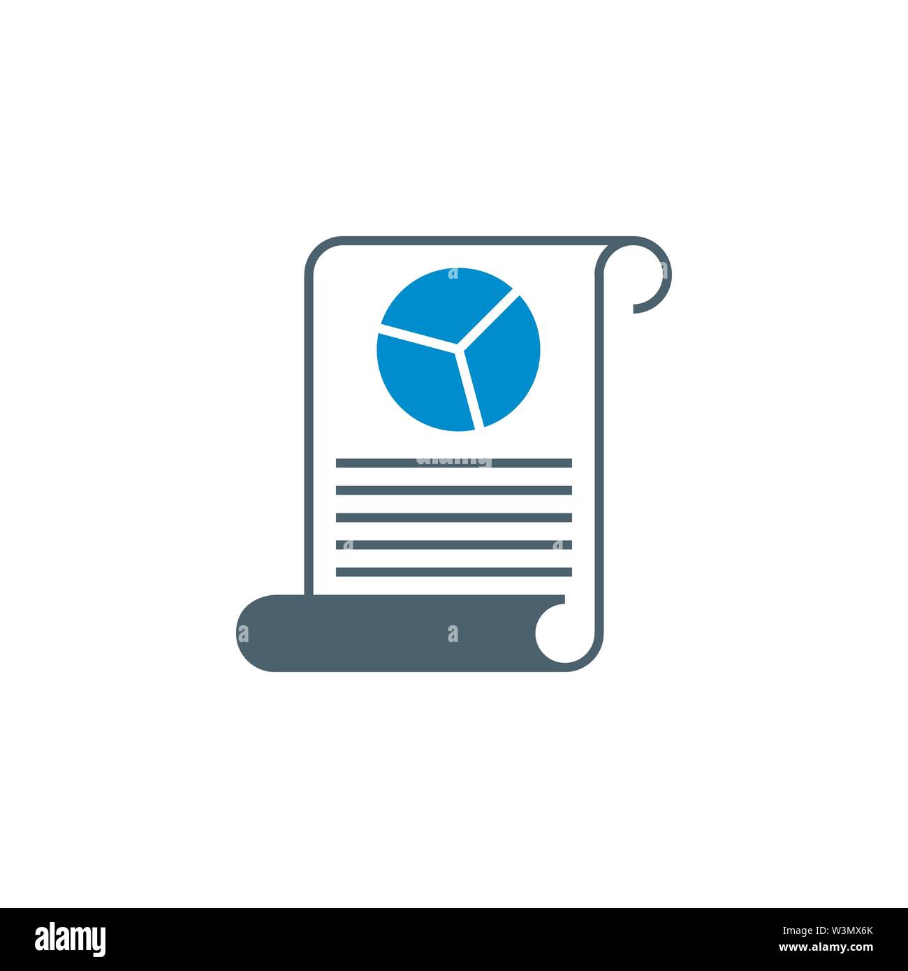 Report related vector glyph icon. Stock Vector