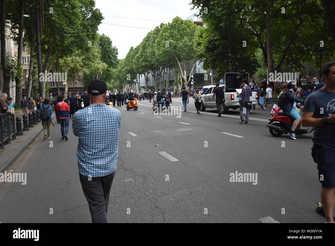 Anti-Russian Demonstrations In Tbilisi, Georgia Stock Photo - Alamy