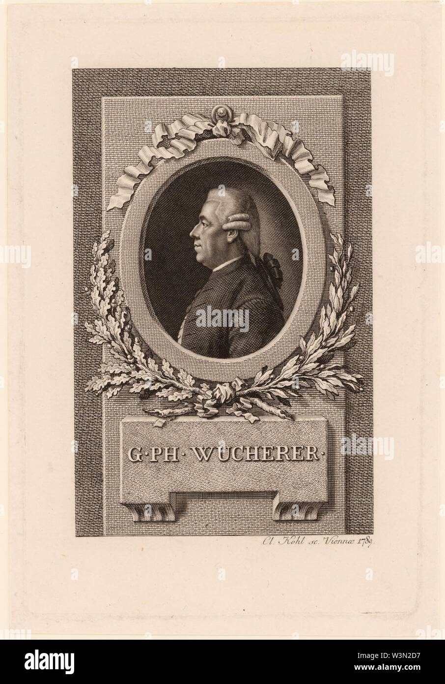 Clemens Kohl – Georg Philipp Wucherer 1789. Stock Photo