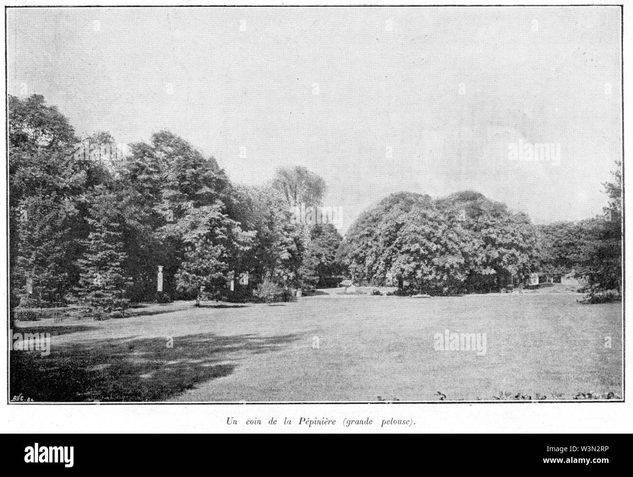 Clément Maurice Paris en plein air, BUC, 1897,044 Un coin de la Pépinière (grande pelouse). Stock Photo