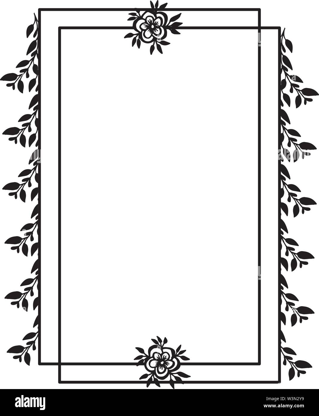 Poster for pattern ornamental decorative flower frame. Vector ...
