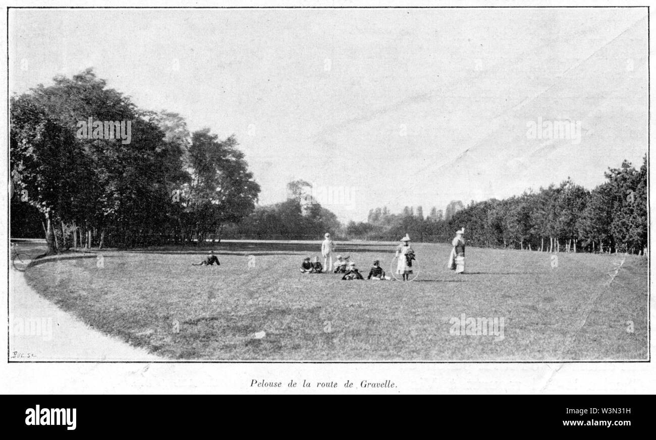 Clément Maurice Paris en plein air, BUC, 1897,091 Pelouse de la route de Gravelle. Stock Photo