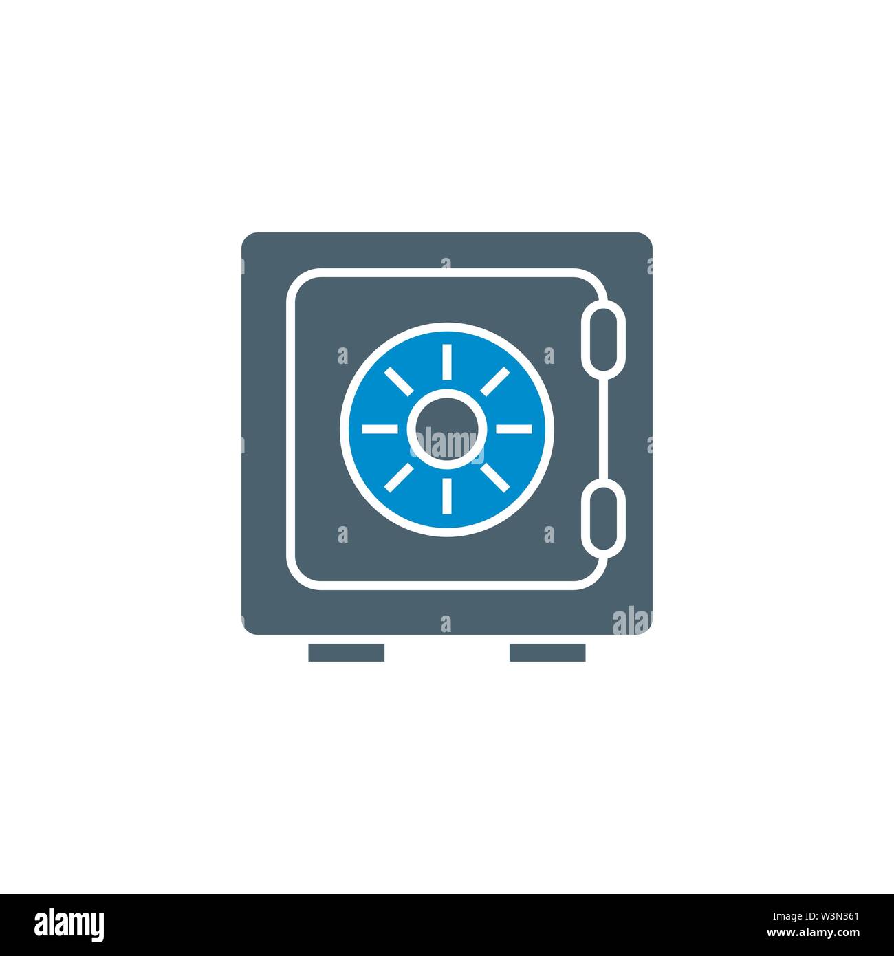 Safe related vector glyph icon. Stock Vector