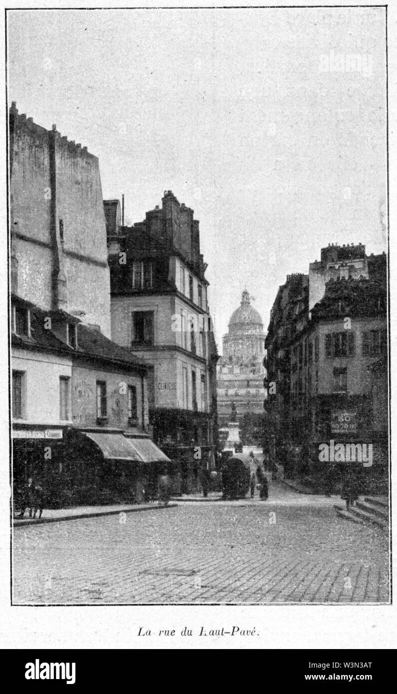 Clément Maurice Paris en plein air, BUC, 1897,171 La rue du Haut-Pavé. Stock Photo