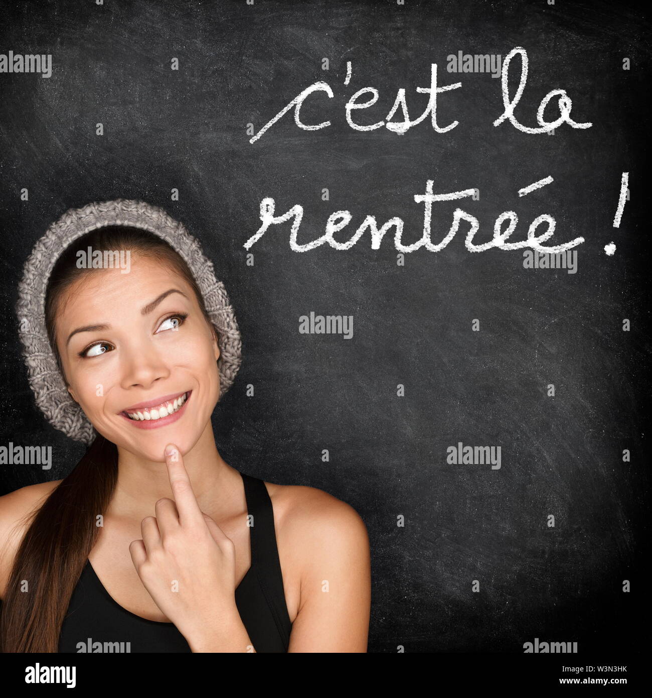 Cest la Rentree Scolaire French college university student woman