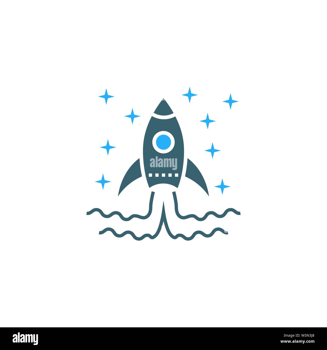 Start Up related vector glyph icon. Stock Vector