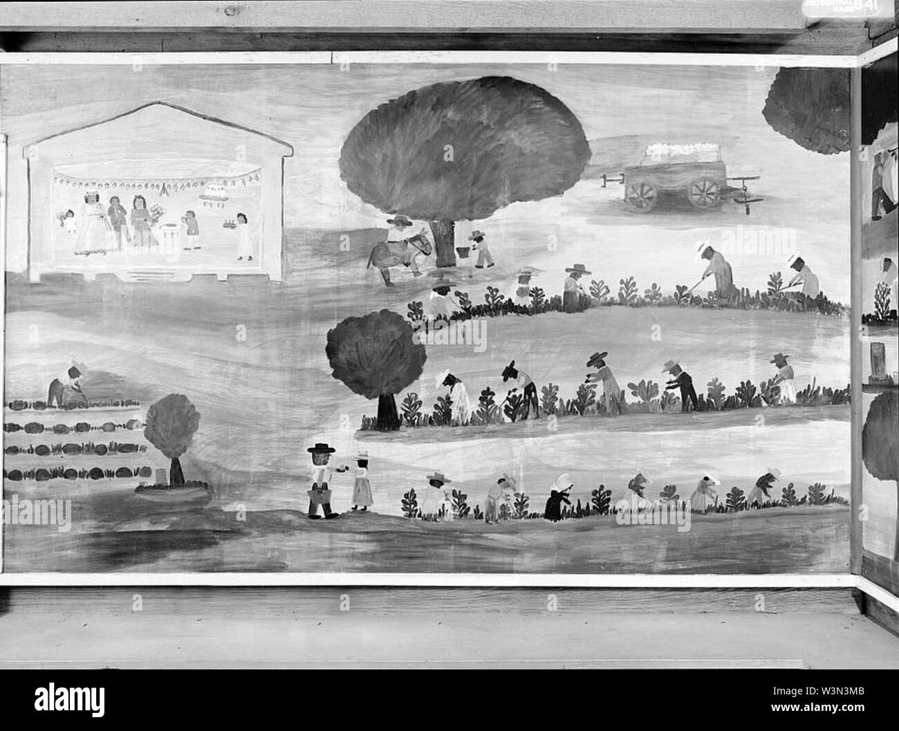Clementine Hunter mural at African House Wedding Stock Photo Alamy