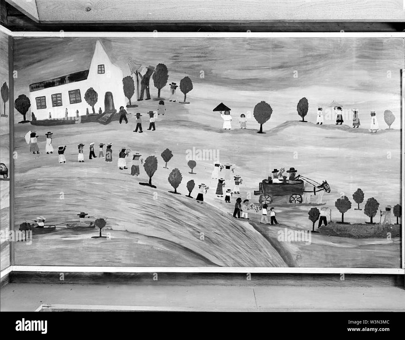 Clementine Hunter mural at African House Funeral Stock Photo Alamy
