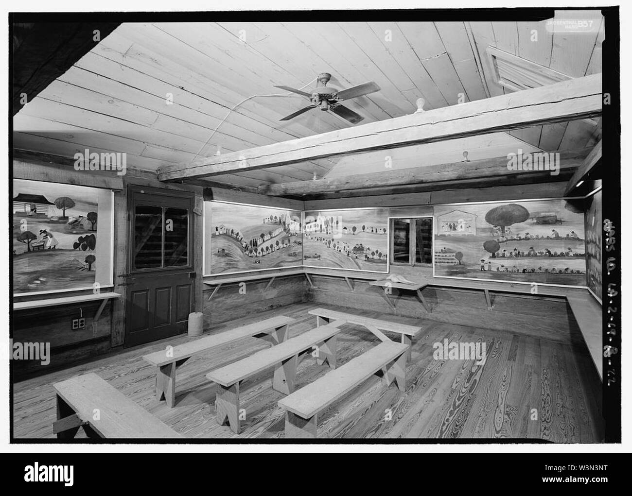 Clementine Hunter mural at African House southwest view Stock Photo