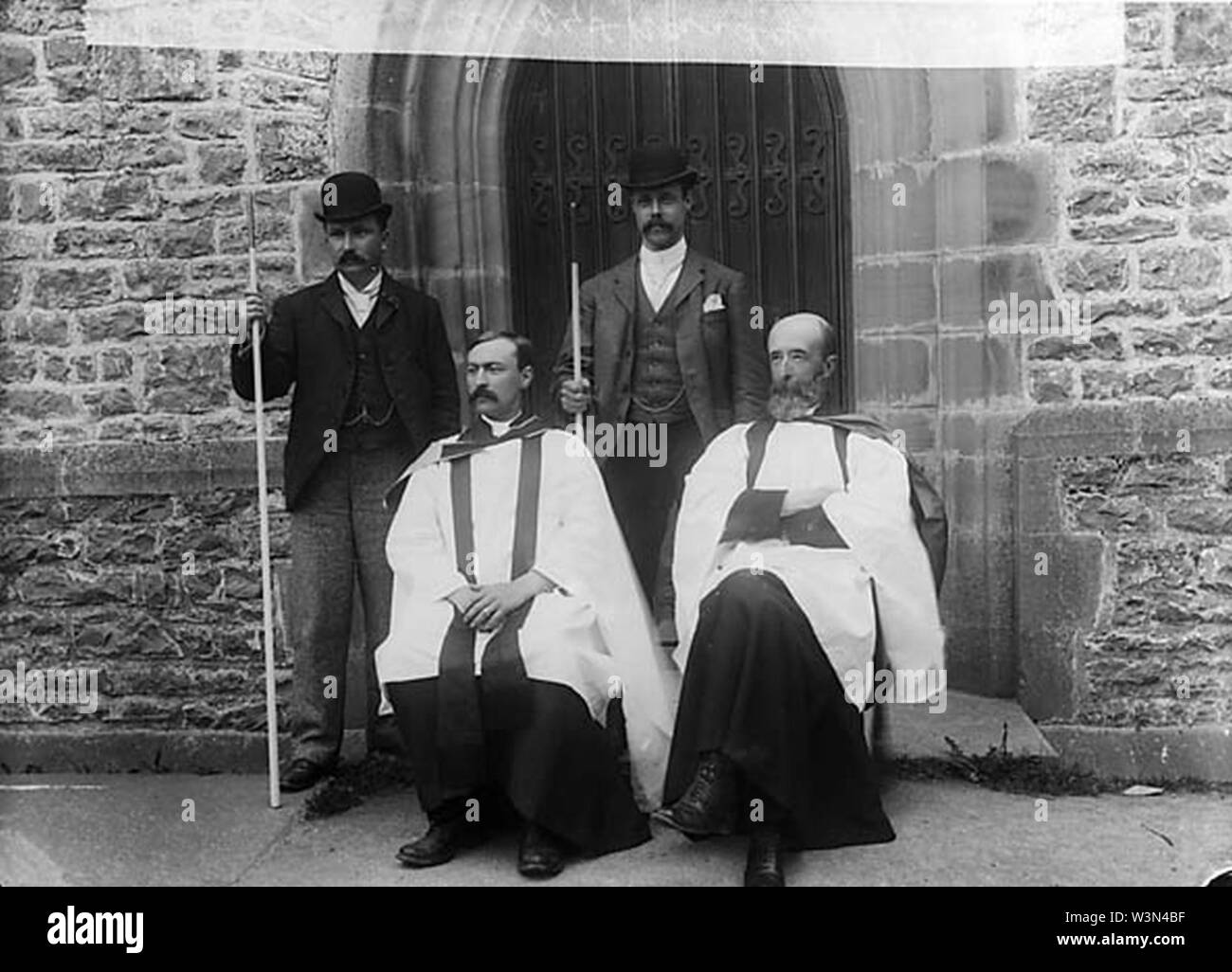 Clerics and wardens Narberth Stock Photo Alamy