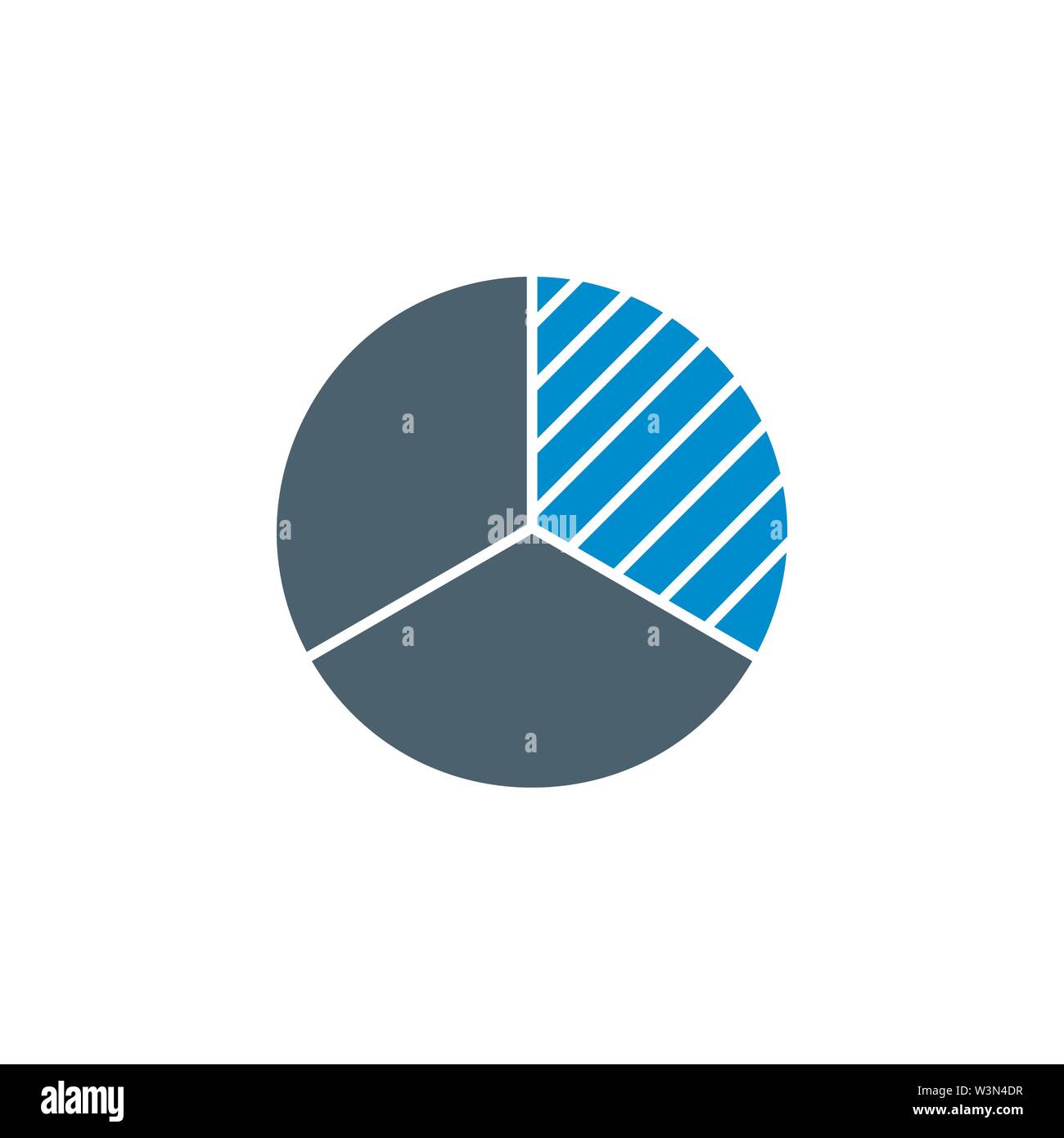 Pie Chart related vector glyph icon. Stock Vector