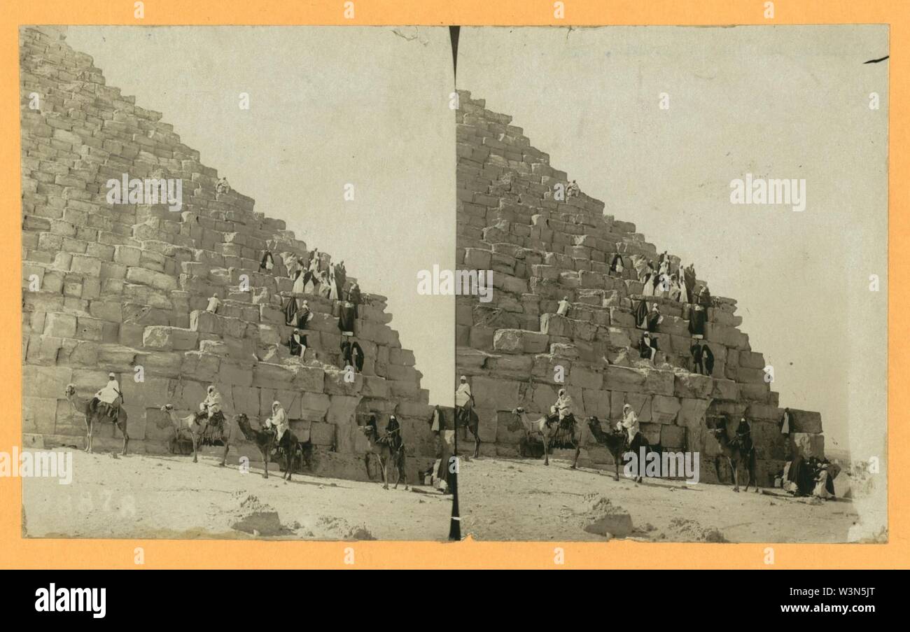 Climbing the Cheops Pyramid, Egypt Stock Photo Alamy